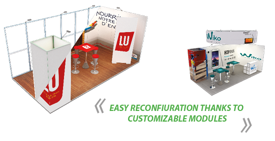 Modular booths like SODEM system